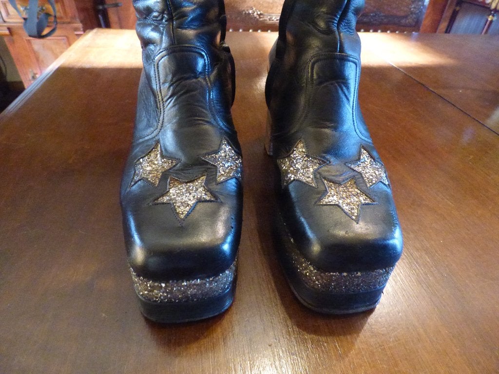 Plateau vintage show boots, Kleding | Heren, Schoenen, Ophalen, Gedragen, Zwart, Boots