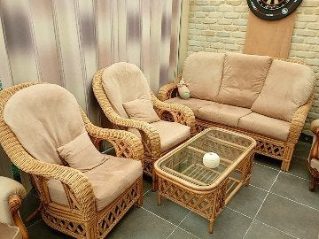 Gratis Mooie veranda/tuin salon, Jardin & Terrasse, Ensembles de jardin, Enlèvement