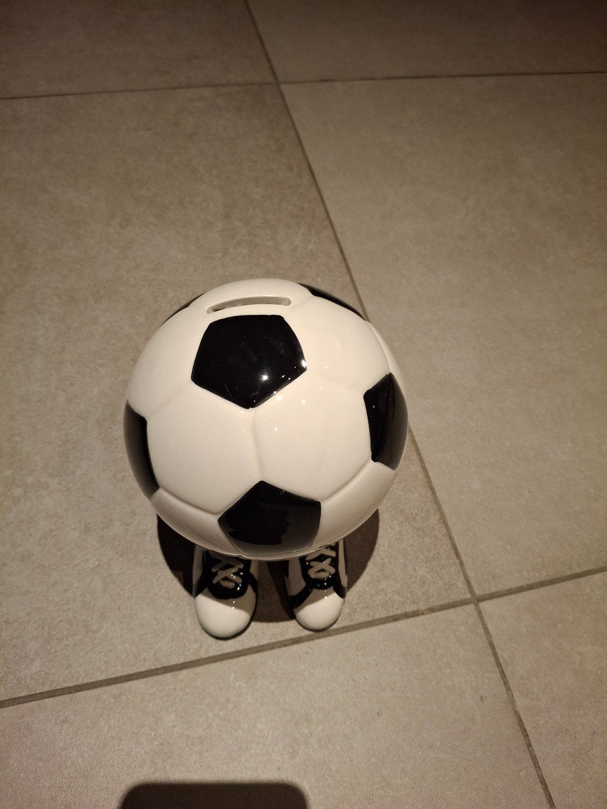 tirelire de football, Collections, Tirelires, Enlèvement ou Envoi, Utilisé, Pierre, Poterie ou Céramique, Autres thèmes