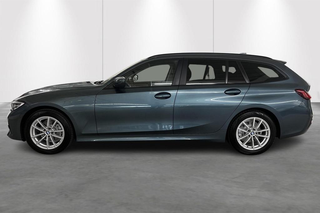 BMW 3 Reeks Touring 316D - LEDER + GPS + AUTOMAAT, Auto's, Gebruikt, 4 cilinders, Blauw, 5 deurs