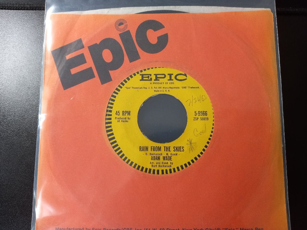 Adam Wade - Rain From The Skies "7 " Popcorn ", 7 inch, Ophalen of Verzenden, Overige typen, R&B en Soul