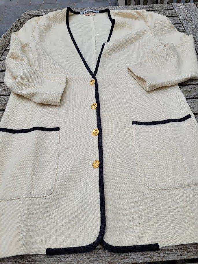 lange gilet Devernois, Wit, Maat 42/44 (L), Ophalen of Verzenden, Zo goed als nieuw