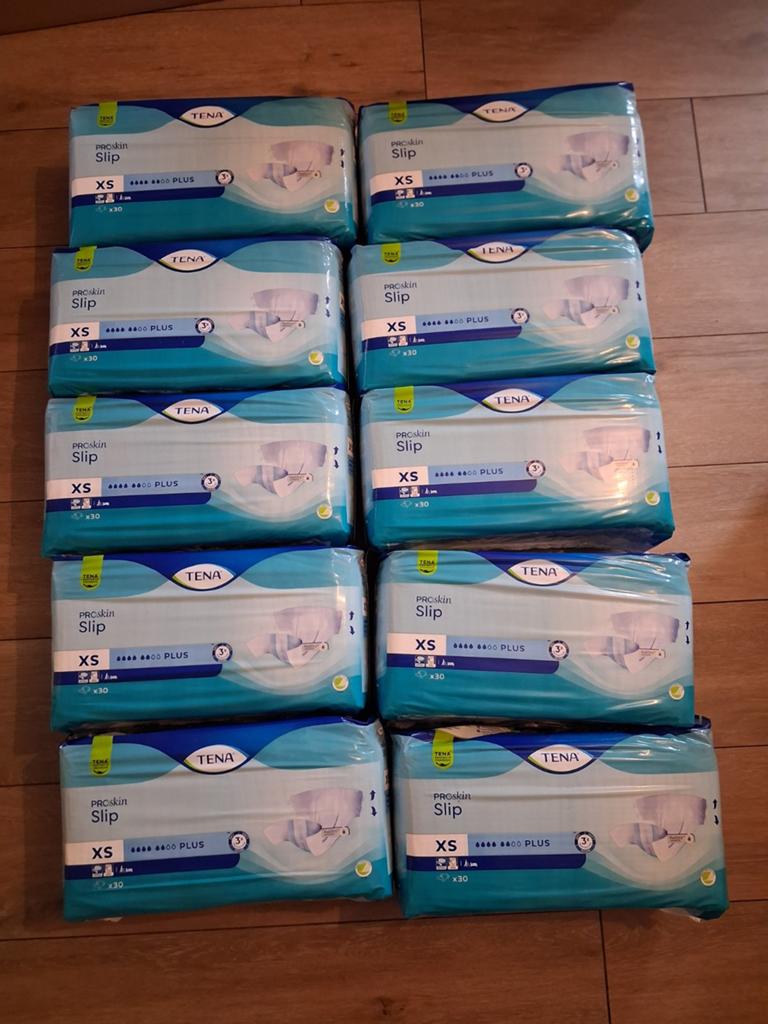 10 pakken Tena proskin slip luiers maat XS, Diversen, Ophalen