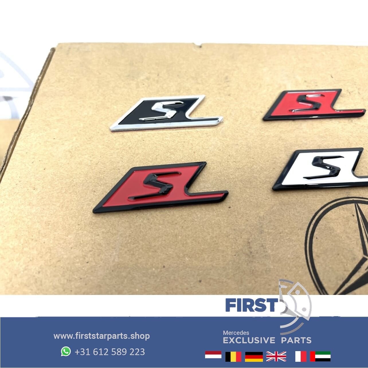 AMG “S” LOGO A45 CLA45 GLA45 C63 E63 GLC63 GLE63 GT63 G63 S6, Gebruikt, -, Ophalen of Verzenden, Achter