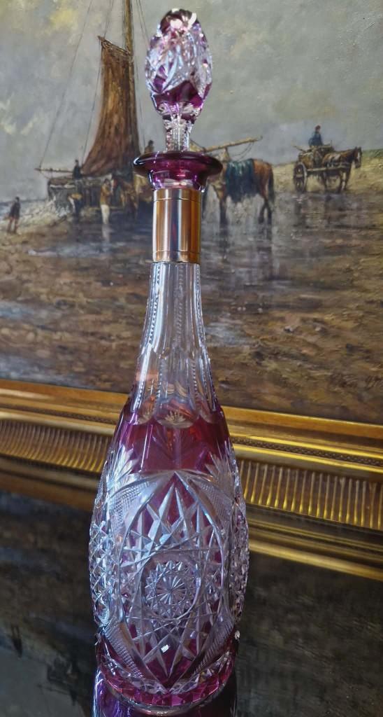 Carafe Val Saint-Lambert Sevilla 1920 taille HF, Antiquités & Art, Enlèvement ou Envoi