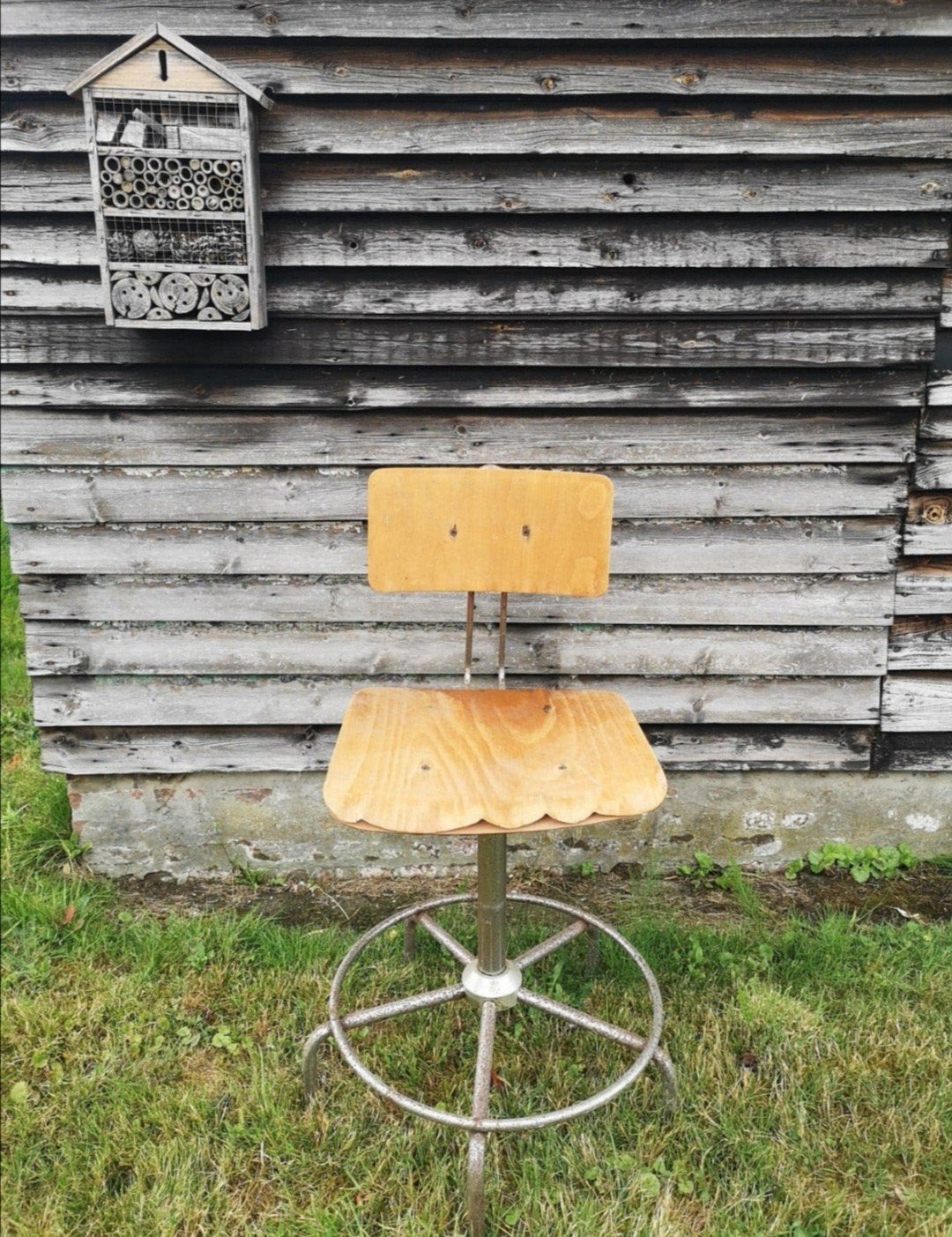 Oude industriële atelier stoel, Antiek en Kunst, Ophalen