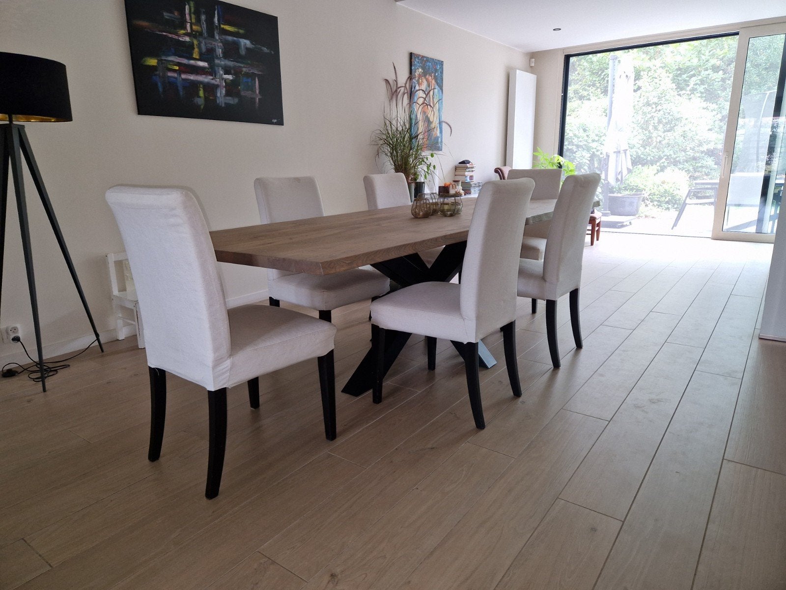 6 eetkamerstoelen Ikea, Maison & Meubles, Enlèvement, Bois, Noir, Cinq, Six Chaises ou plus