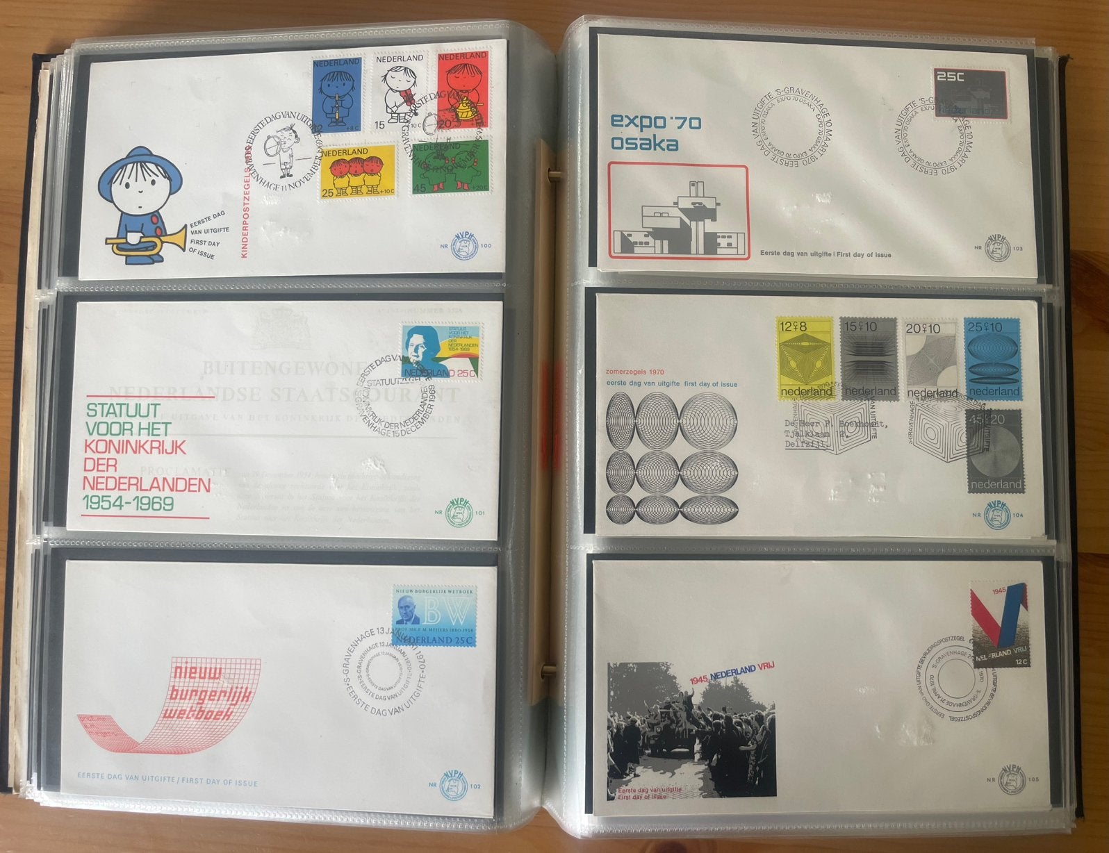 Album Davo FDC Nederland NVPH 100 tot 171 1 dag Stempel, Ophalen of Verzenden, Onbeschreven