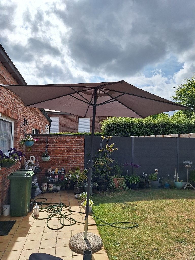 Parasol met voet, Ophalen, Gebruikt, 2 tot 3 meter, Stokparasol