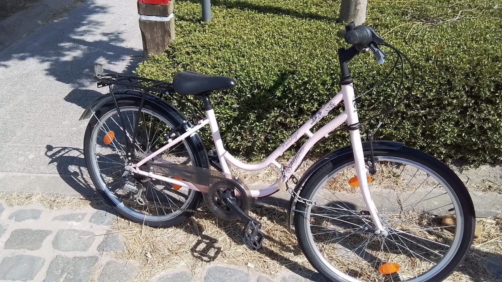 meisjesfiets, Fietsen en Brommers, Fietsen | Kinderfietsjes, Ophalen, Zo goed als nieuw, Velgrem, 16 tot 20 inch