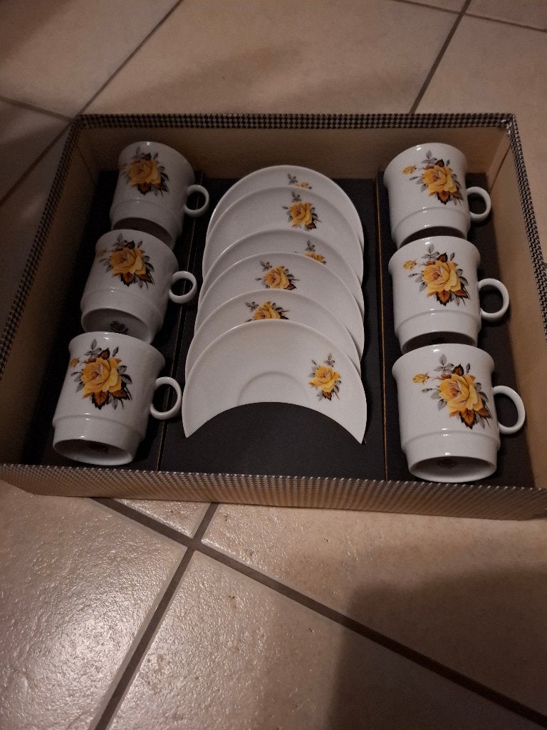 6 tassen en 6 ondertassen "Swarzenhammer Bavaria Germany 7", Ophalen, Overige merken, Overige typen, Nieuw