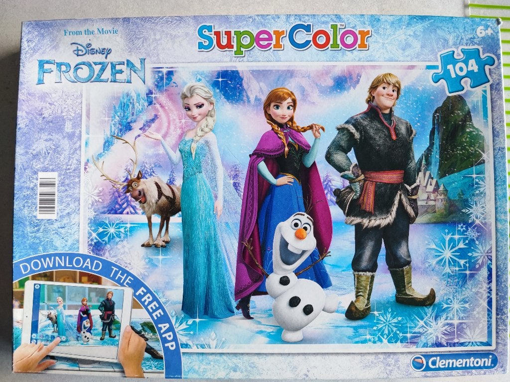 **35 puzzel “ Frozen” ( 6+ ) 104pc  *prijsje 15€ (1+1gratis), Ophalen, Meer dan 50 stukjes, Zo goed als nieuw, 6 jaar of ouder