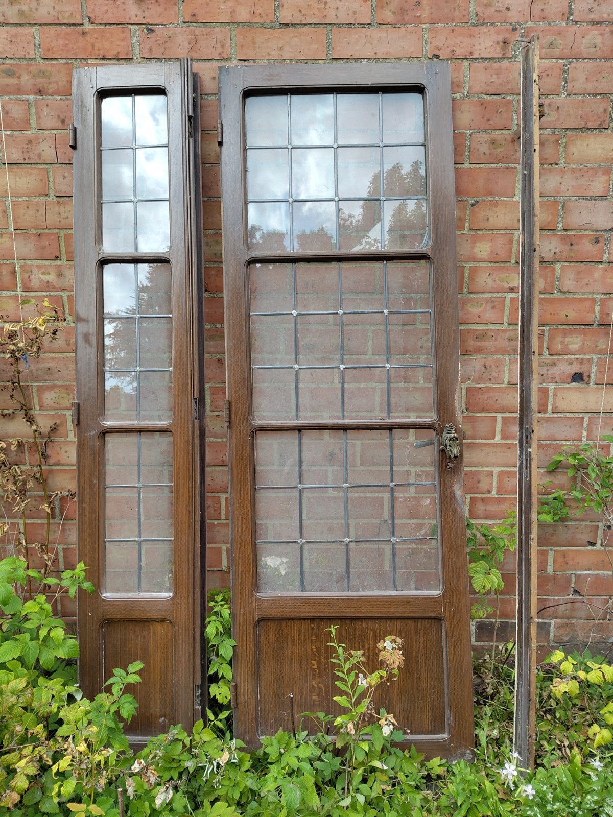 Mooie vintage deur met glas-in-lood, Doe-het-zelf en Bouw, Deuren en Vliegenramen, Ophalen, Glas