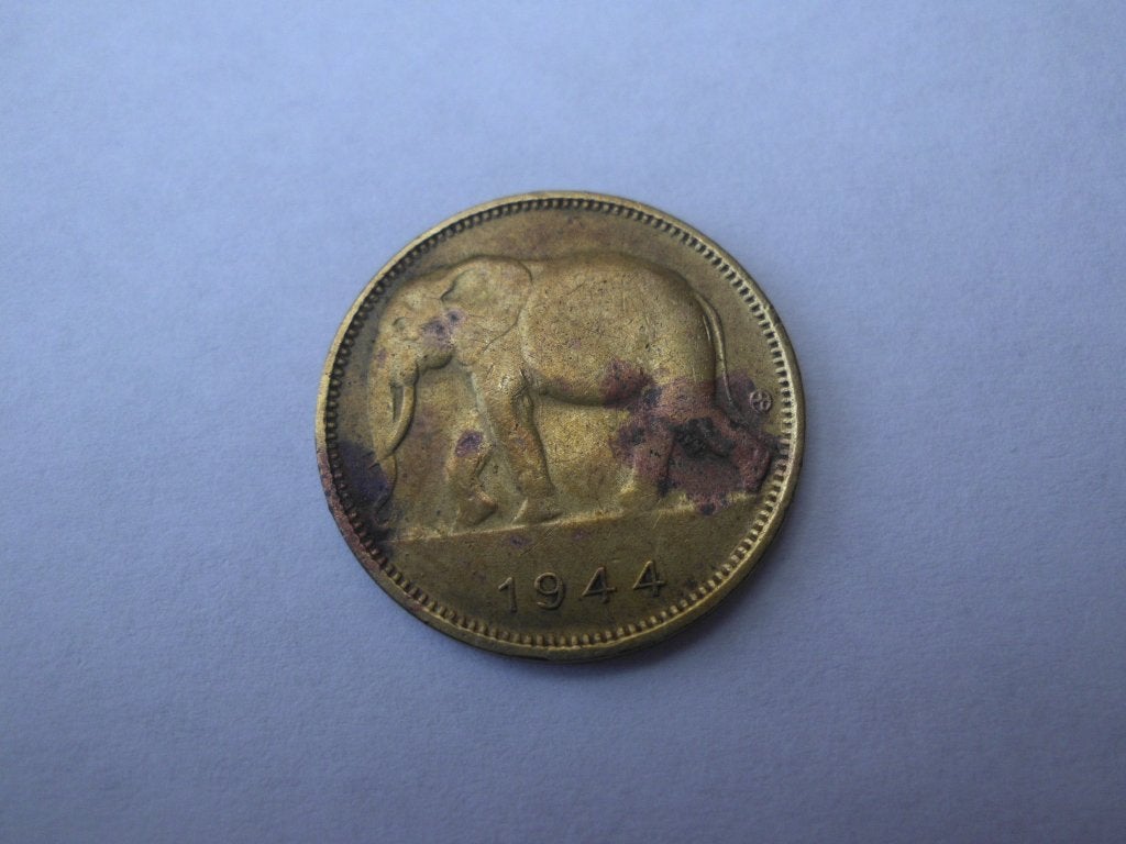 Belgisch Congo : 1 Fr 1944, Postzegels en Munten, Munten | Afrika, Verzenden, Overige landen, Losse munt