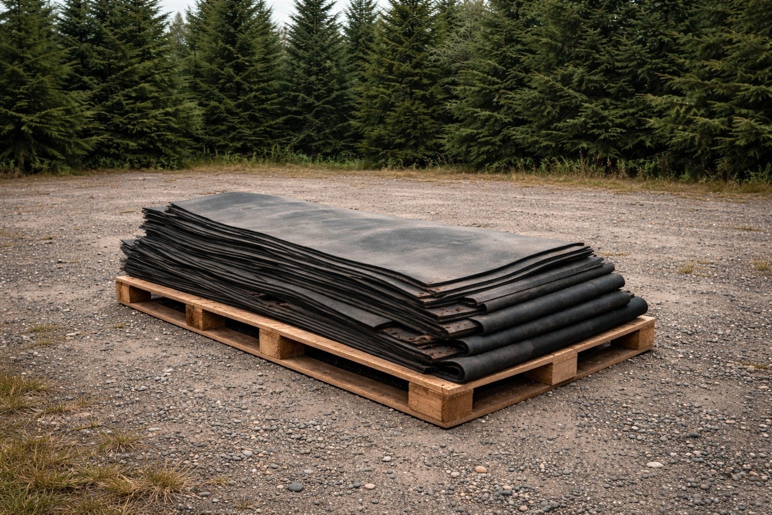 tapis caoutchouc renforcé, Enlèvement
