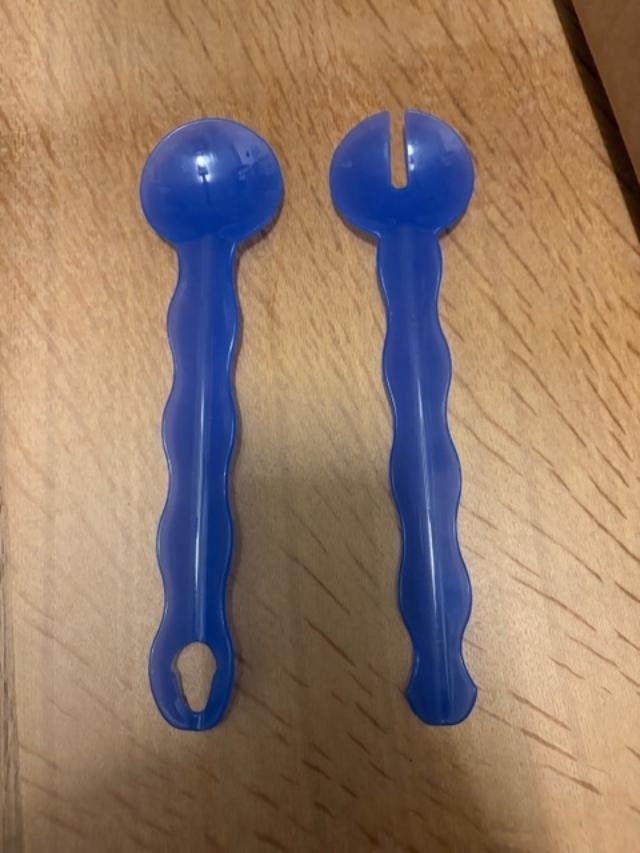 Tupperware sla bestek nooit gebruikt voor 2 euro, Ophalen, Nieuw, Blauw