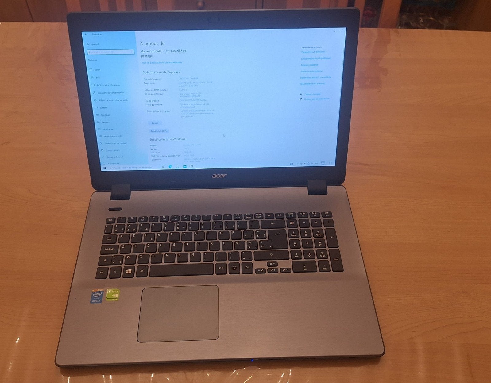PC Portable ACER Aspire E17, Informatique & Logiciels, HDD, 17 pouces ou plus, 8 GB, Enlèvement