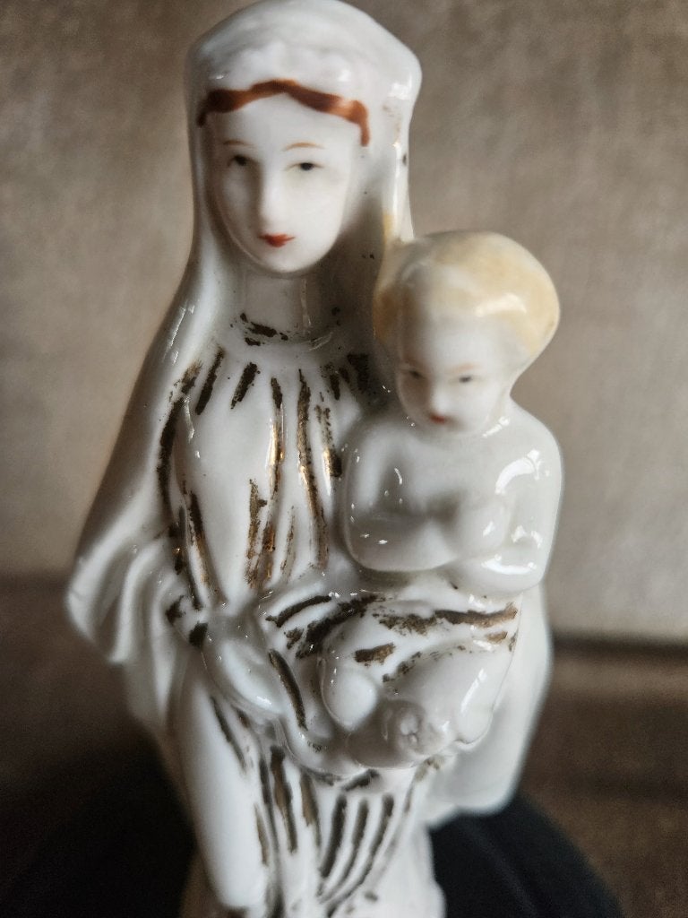 Statue en porcelaine Vierge à l'Enfant, Antiquités & Art, Enlèvement