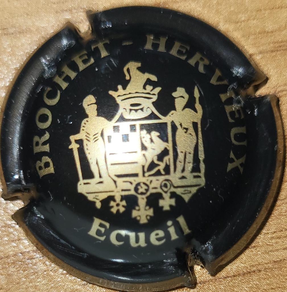 Capsule Champagne BROCHET-HERVIEUX noir & or mat nr.03, Enlèvement ou Envoi, Neuf, France, Champagne