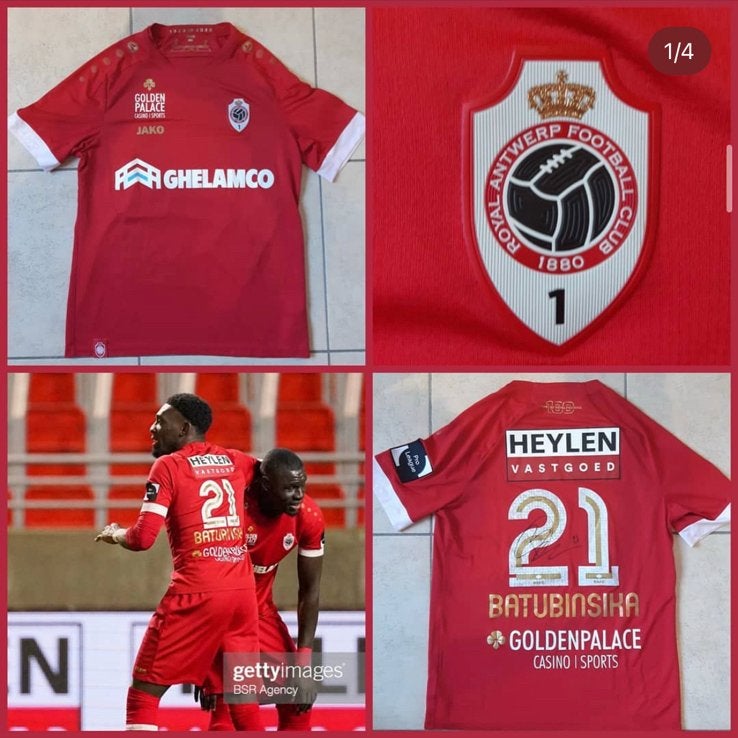 Matchworn Shirt Batubinsika Antwerp, Verzamelen, Ophalen of Verzenden, Shirt