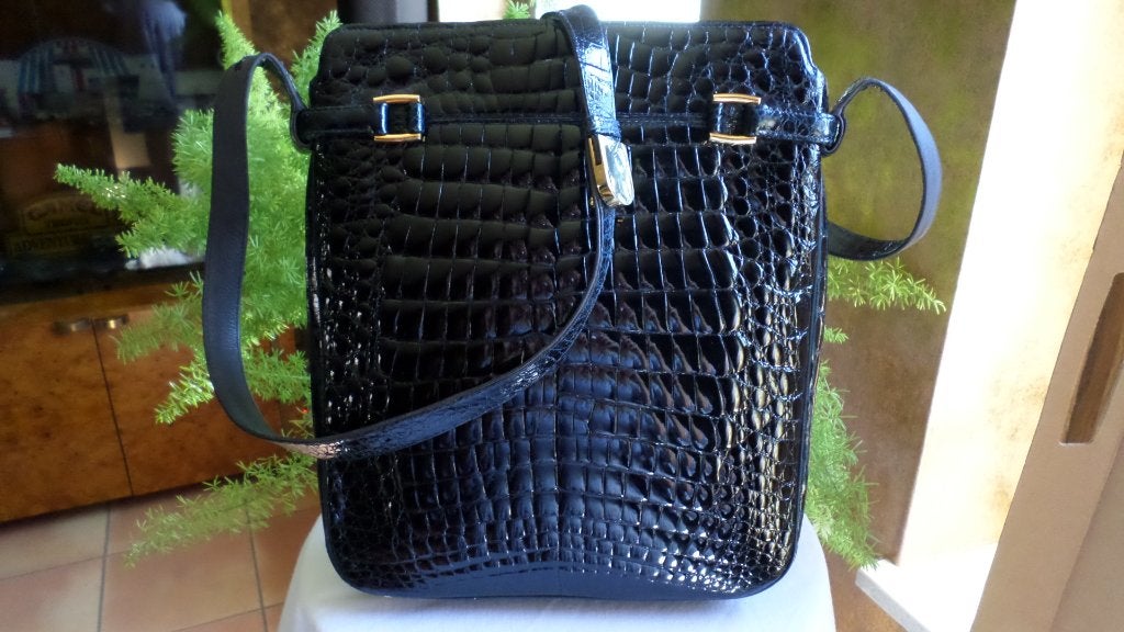 Nina Ricci leren tas, Ophalen of Verzenden, Zwart