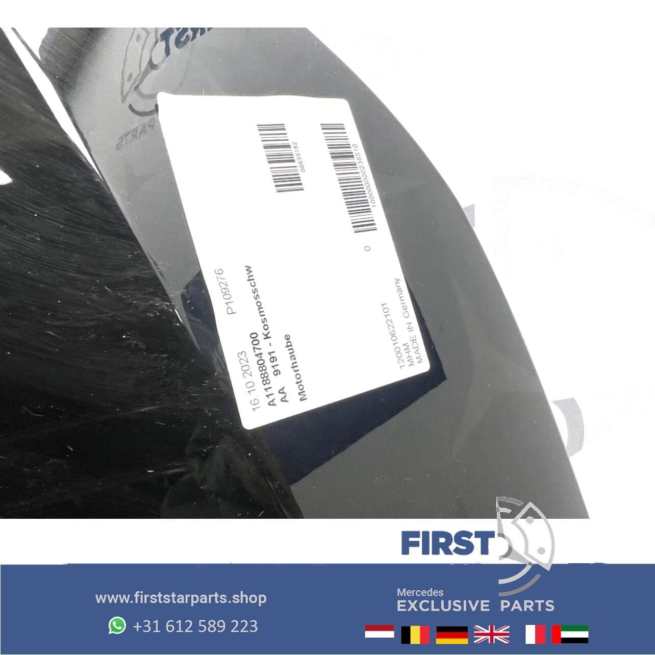 W118 CLA 45 AMG MOTORKAP ORIGINEEL Mercedes 2018-2024 ZWART, Utilisé, -, Capot moteur, Avant