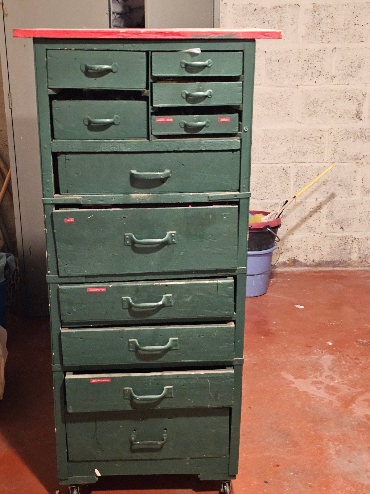 armoire de tri industrielle vintage ou bloc de tiroirs d'ate, Enlèvement