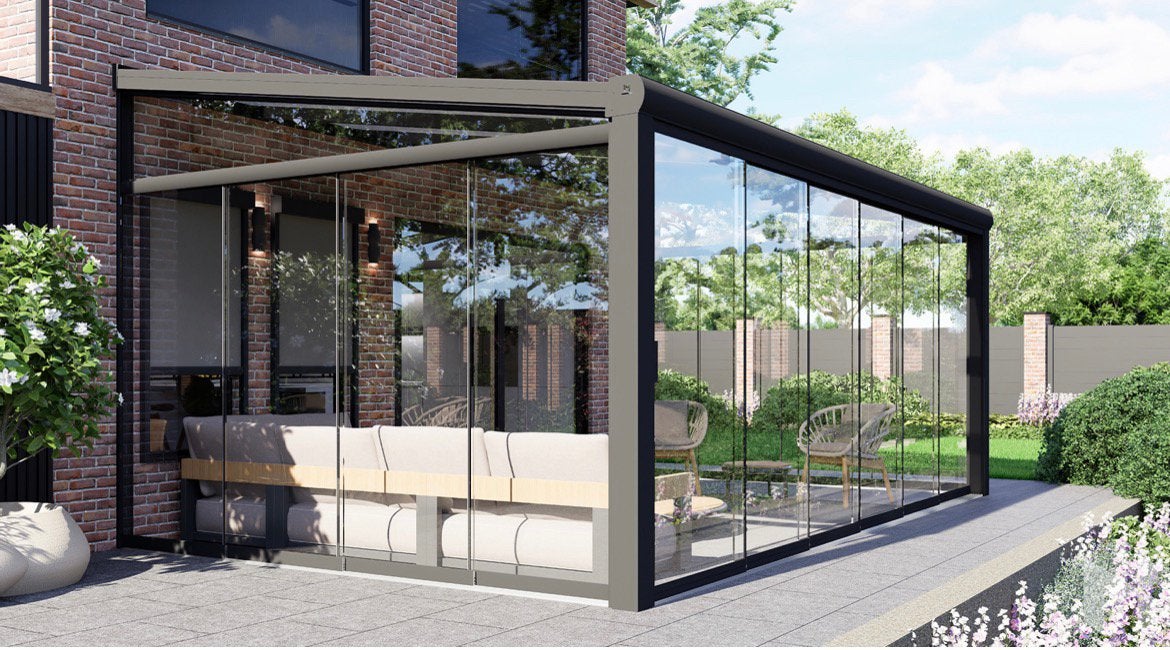 Véranda aluminium et couverture de terrasse sur mesure, Enlèvement, Véranda