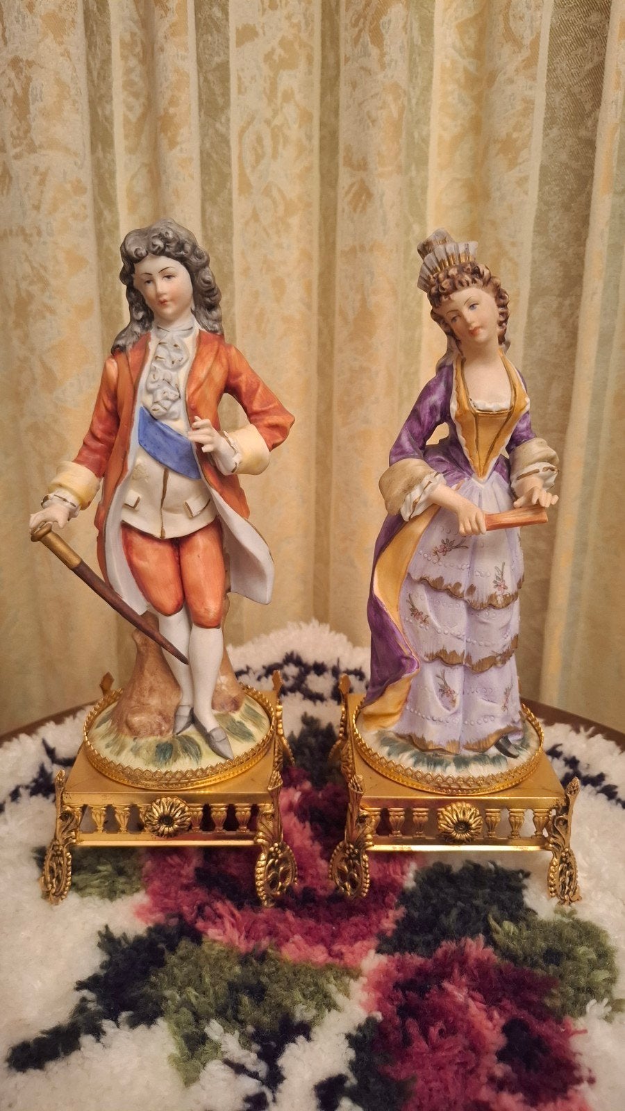 Vintage Porseleinen Koppel Beelden capodimonte, Antiek en Kunst, Ophalen