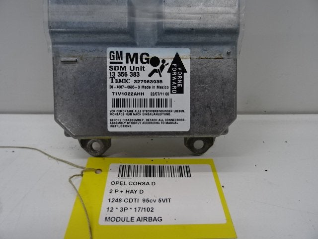 COMPUTER AIRBAG Opel Corsa D (01-2006/12-2014) (13356383), Auto-onderdelen, Gebruikt, Opel
