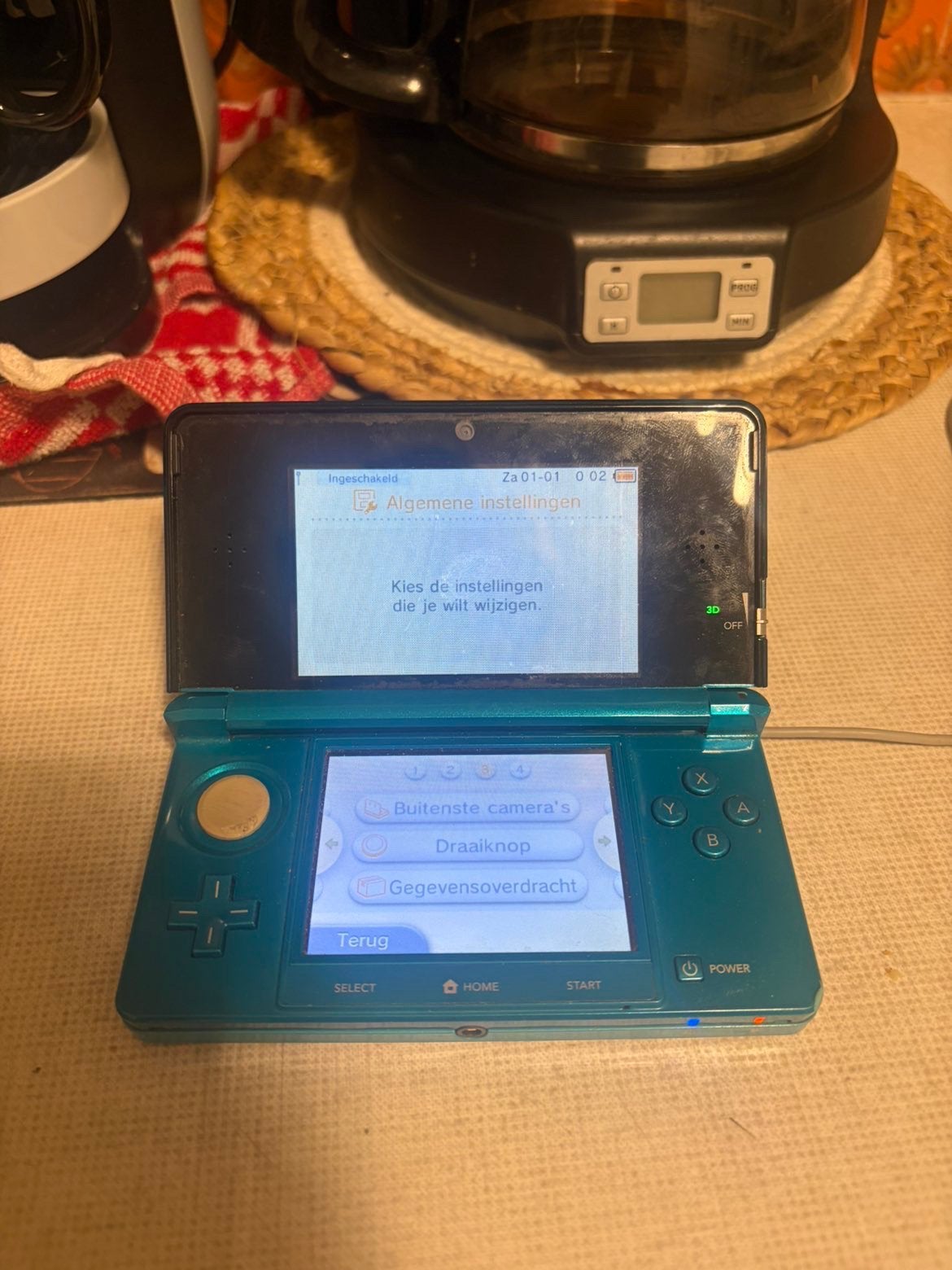 Nintendo 3DS Aqua Blue Console + Oplader + 8 Games Compleet, Enlèvement ou Envoi, Comme neuf