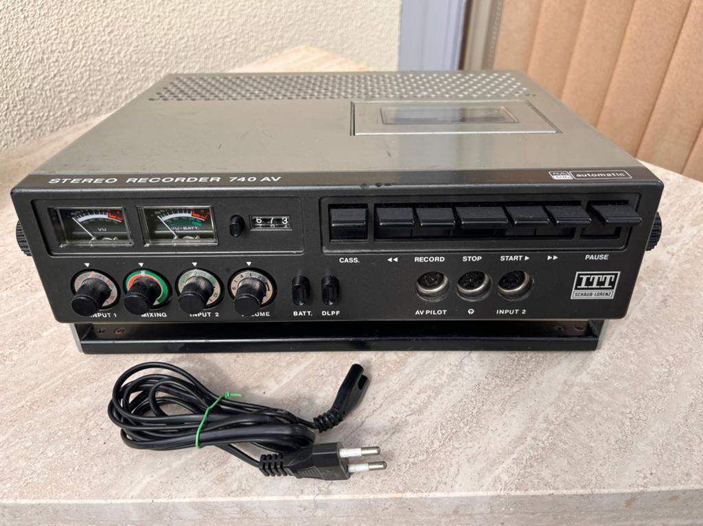 Magnétophone à cassette ITT 740AV, TV, Hi-fi & Vidéo, Decks cassettes, Simple, Autres marques, Tape counter, Enlèvement ou Envoi