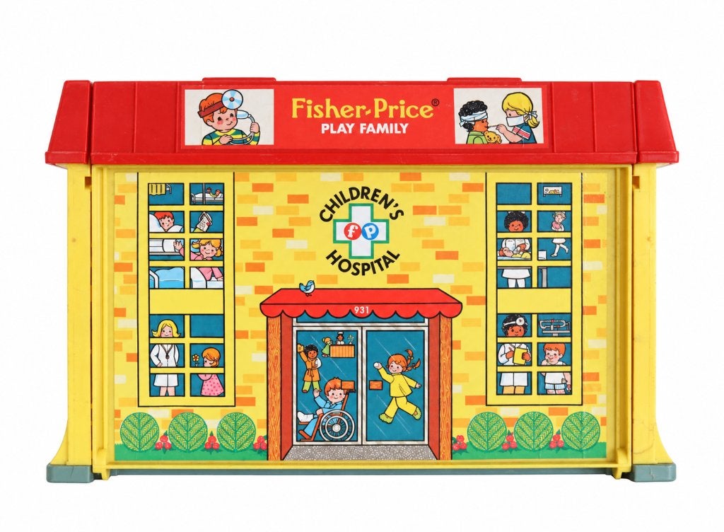 Vintage Fisher-Price Play Children's Hospital speelset, Ophalen of Verzenden, Gebruikt, Speelset