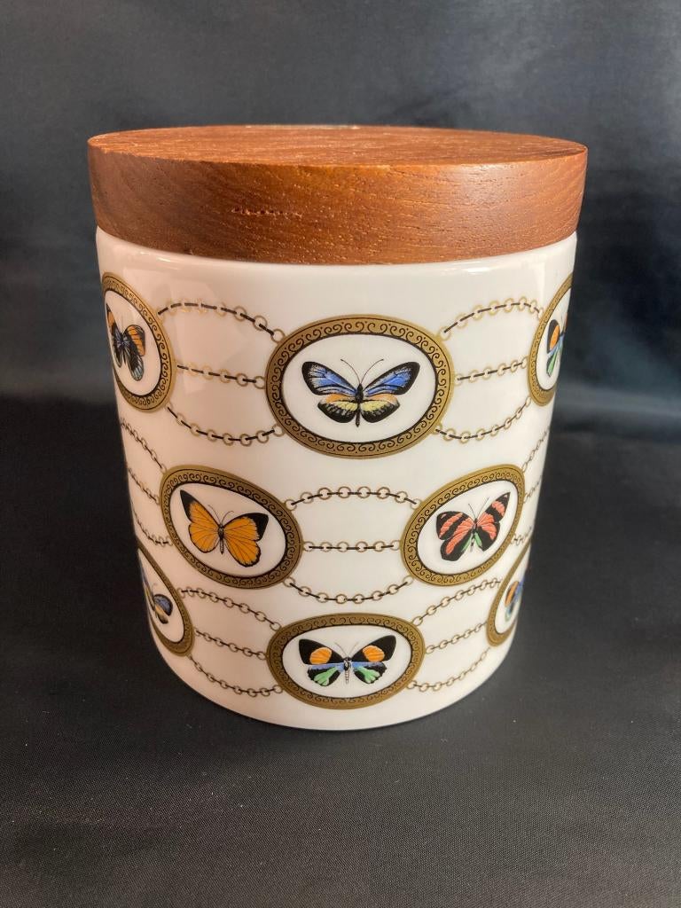 Alka kunst porcelain jar, Butterfly gold plated, Antiek en Kunst, Ophalen of Verzenden