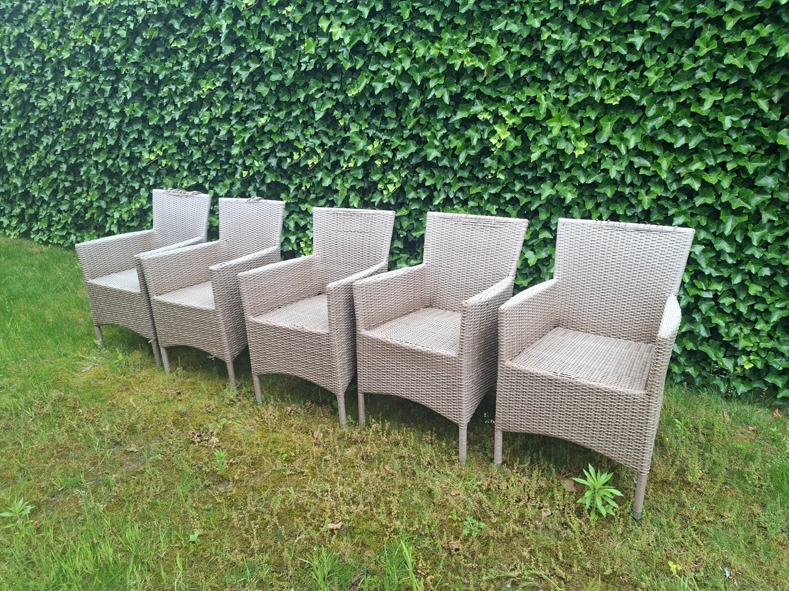 Gratis Rieten tuinstoelen, Tuin en Terras, Ophalen