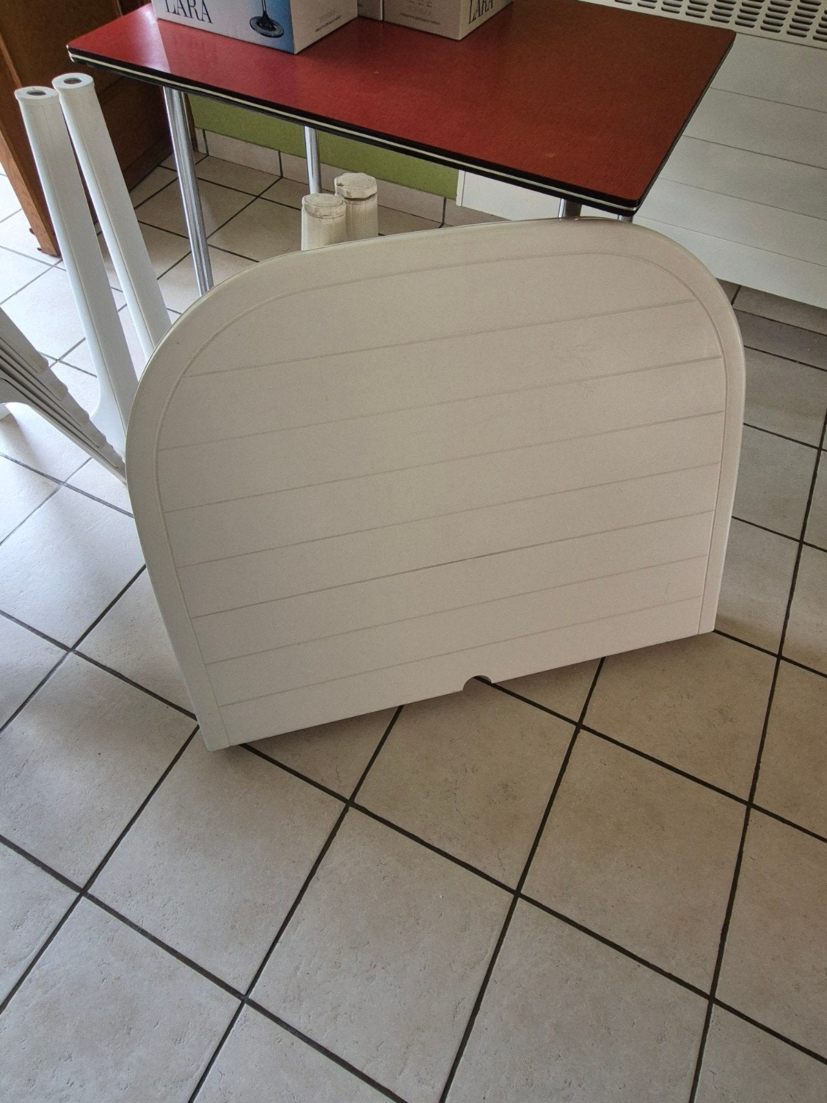 Tuintafel + 6 stoelen, Ophalen, Zo goed als nieuw, Kunststof, Verstelbaar