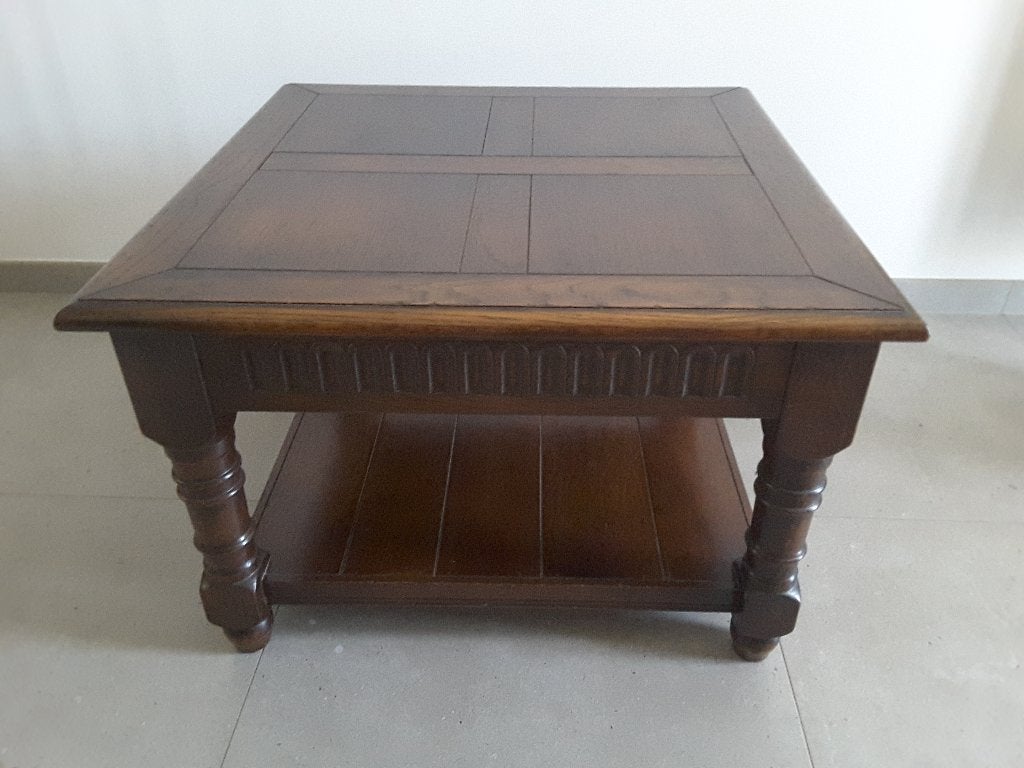Salon/ bijzettafeltje, Huis en Inrichting, Gebruikt, Vierkant, 55 tot 75 cm, Landelijk/ Vlaams