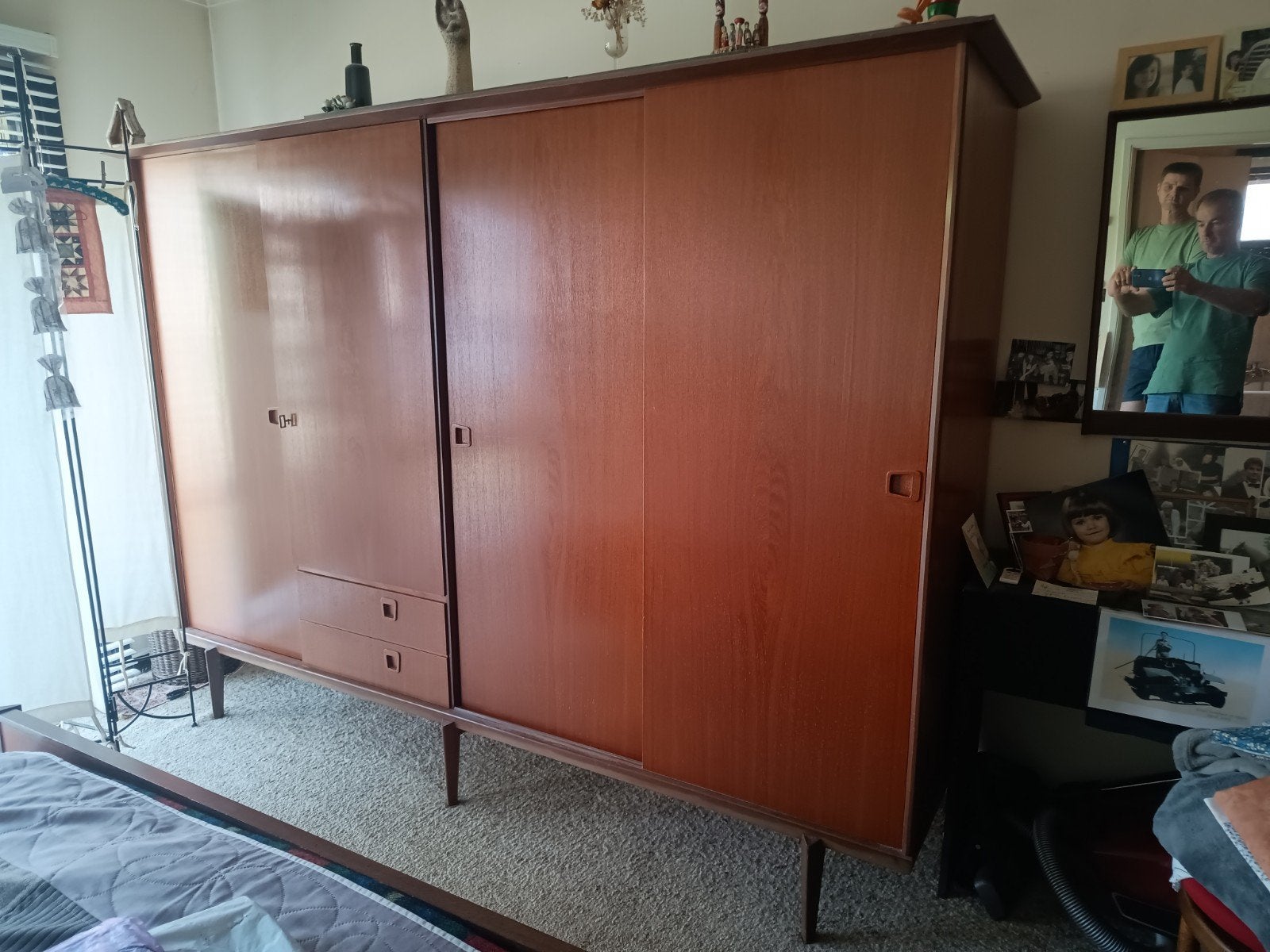 Vintage slaapkamer in teak, eind jaren 60' volledige inboed, Ophalen