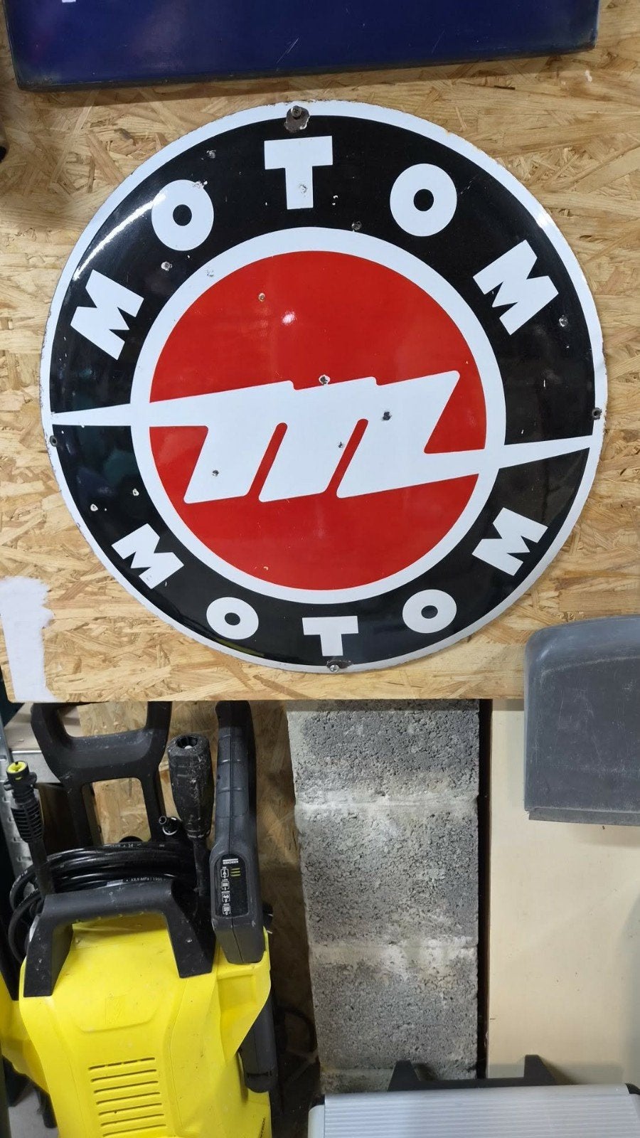 plaque émaillée Motom a vendre, Enlèvement ou Envoi