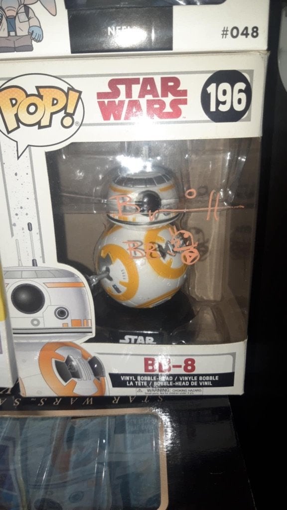 Funko Pops Star wars gesigneerd marvel V 2pac oa, Ophalen of Verzenden, Zo goed als nieuw, Actiefiguurtje