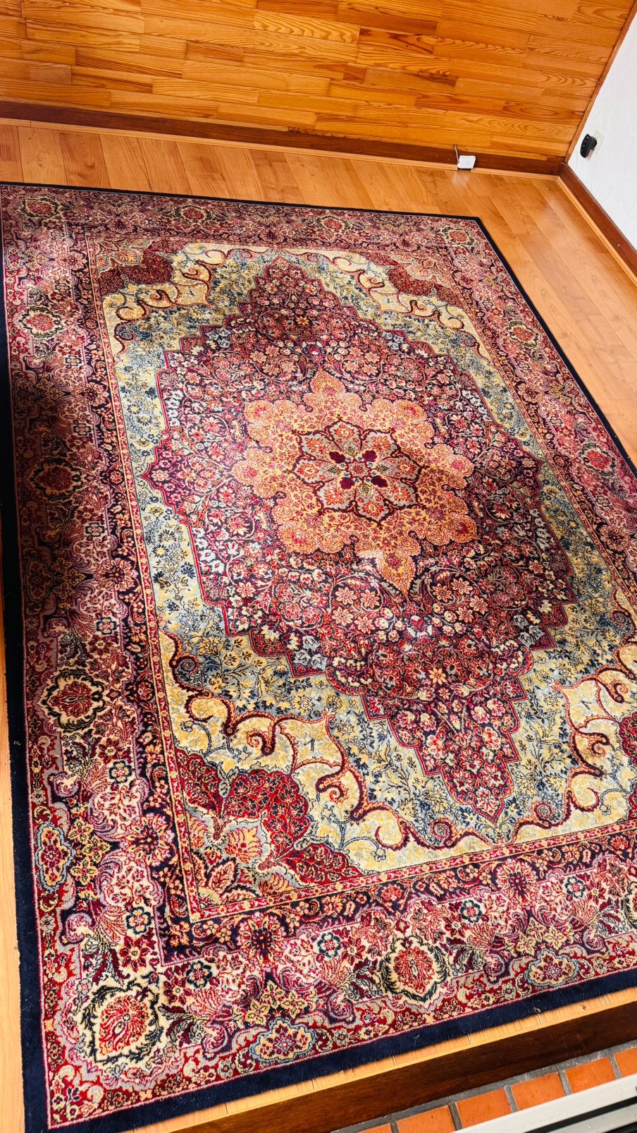 Handgemaakt Egyptisch wollen tapijt – 100% wol – topstaat, Huis en Inrichting, Stoffering | Tapijten en Vloerkleden, Gebruikt