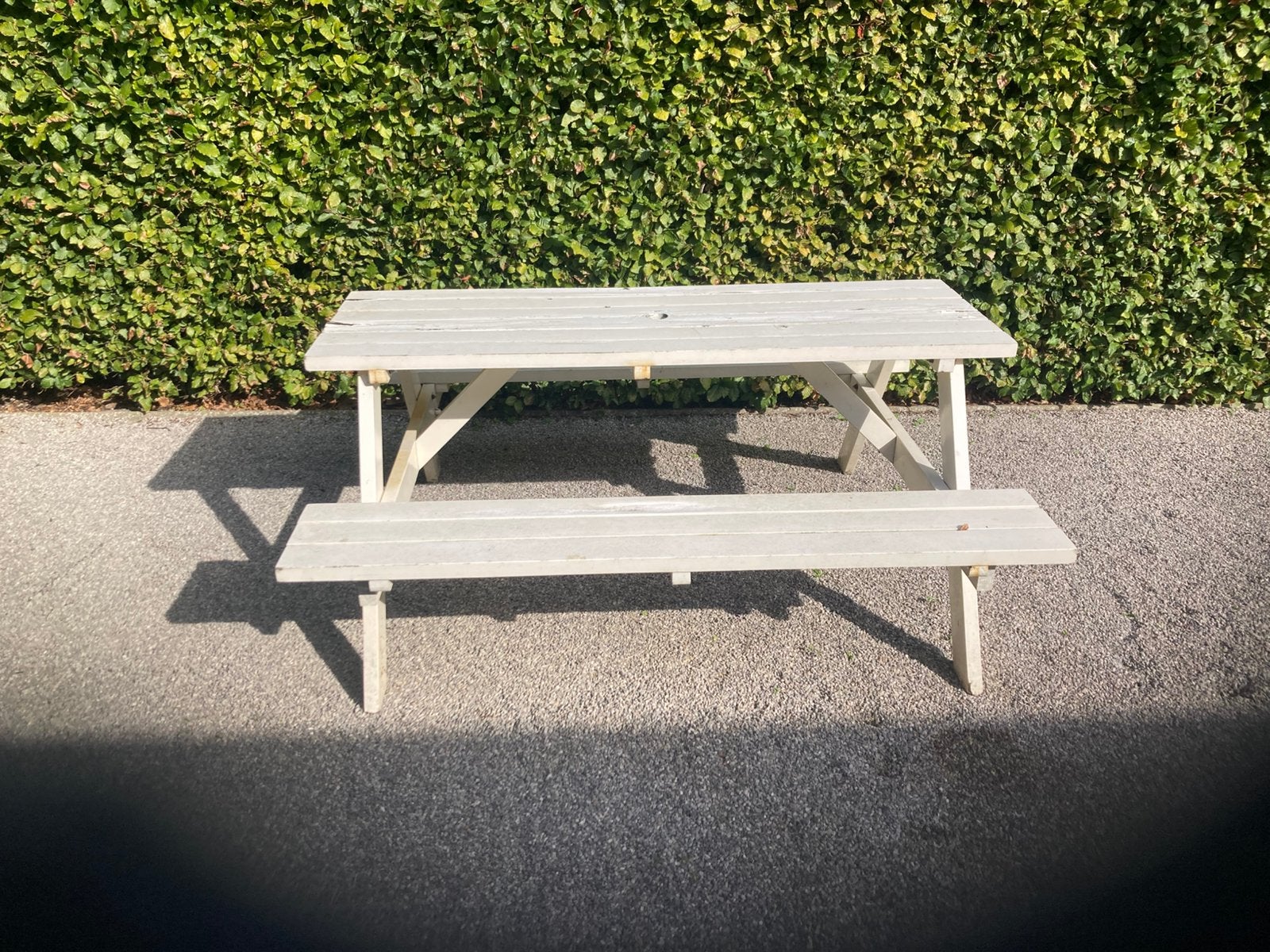 Picknicktafel, Tuin en Terras, Ophalen, Gebruikt, Rechthoekig, Hout