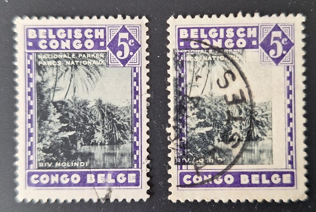 Nationale Parken 5c uit 1938 - misdruk, Ophalen of Verzenden, Overige landen, Gestempeld