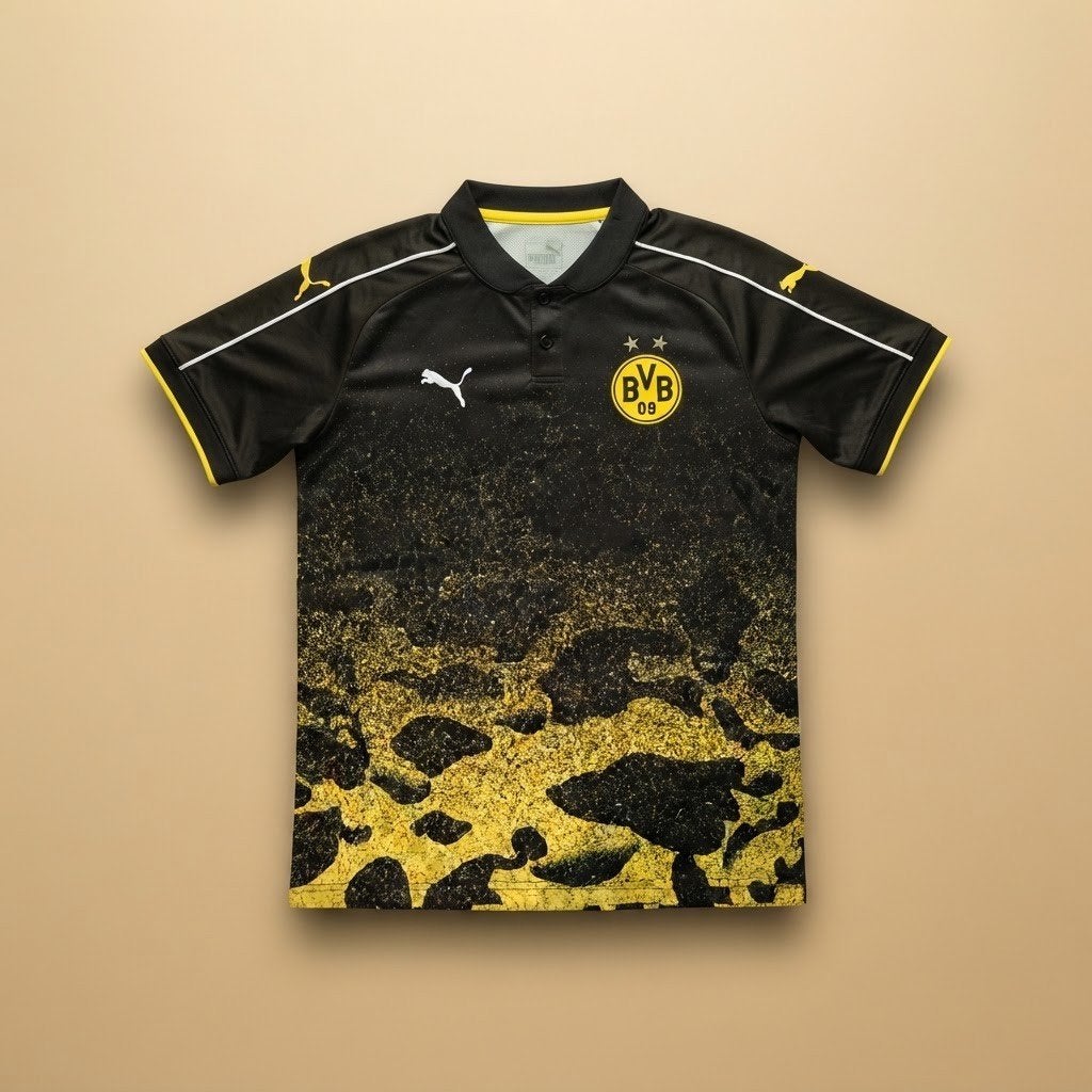 Polo Puma Borussia Dortmund BVB Taille M Logos Brodés, Maat 48/50 (M), Zwart, Ophalen of Verzenden, Zo goed als nieuw