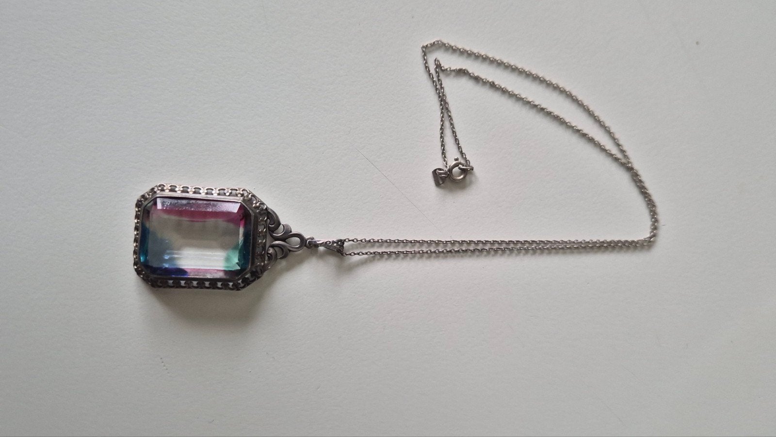 collier en  argent et diamant, Enlèvement, Argent, Argent