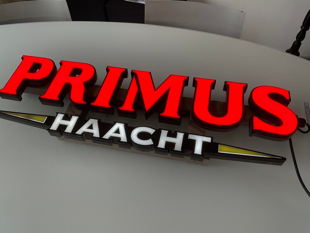 Lichtreclame Primus, Ophalen, Zo goed als nieuw, Reclamebord, Plaat of Schild, Overige merken