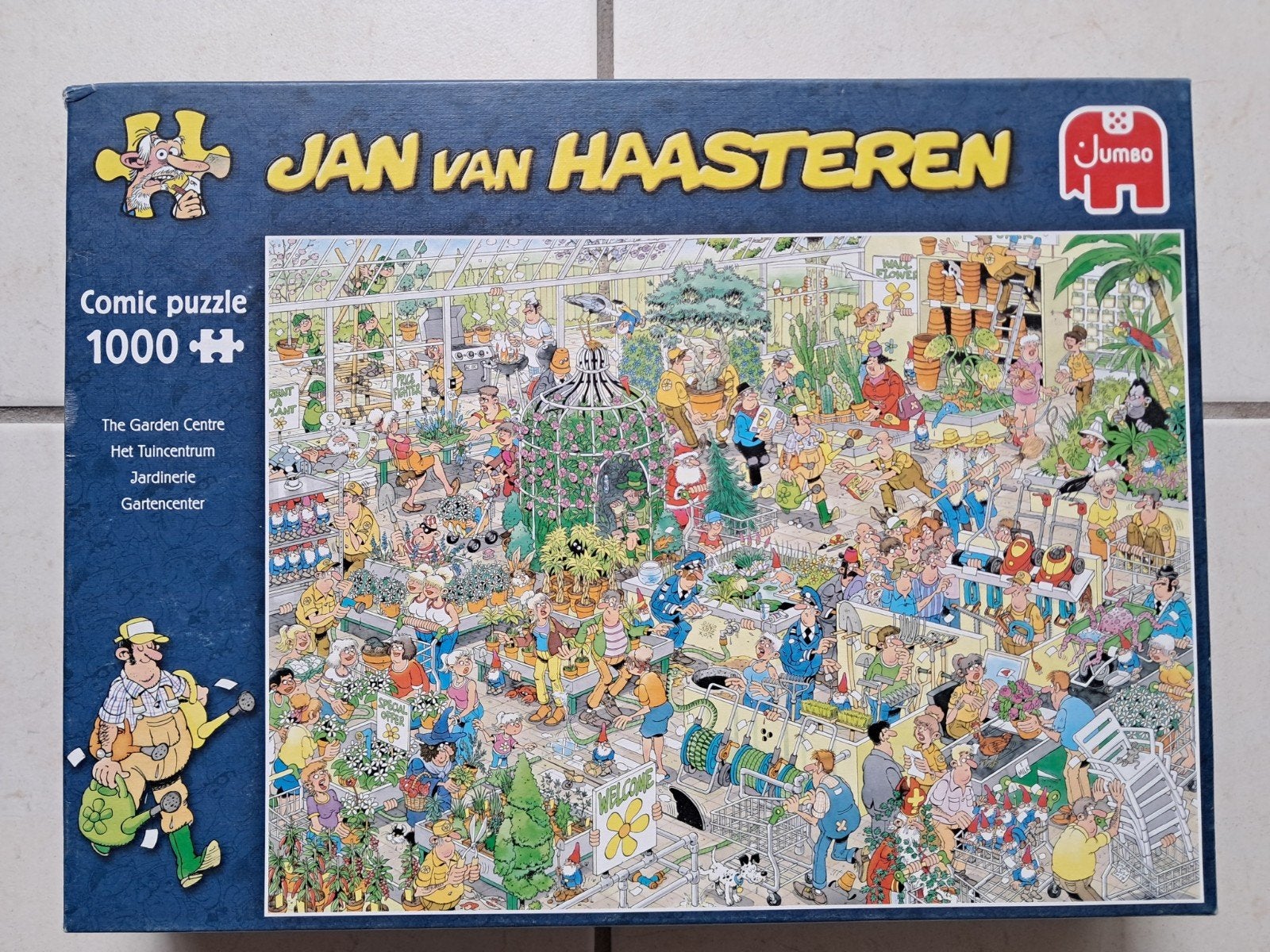Puzzel 1000 stukjes- Jan van Haasteren  - Het Tuincentrum, Enlèvement, 500 à 1500 pièces, Comme neuf, Puzzle