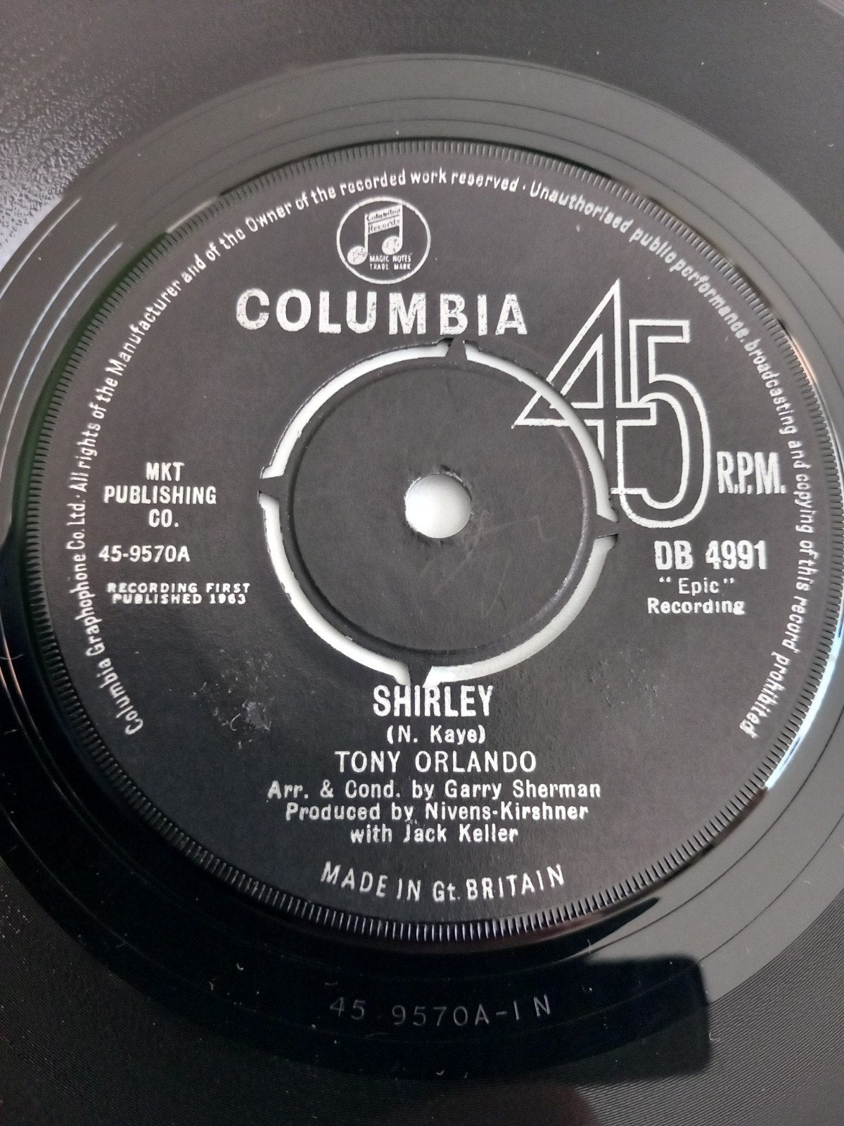 TONY ORLANDO. SHIRLEY + JOANIE. 60S UK 45T, Enlèvement ou Envoi