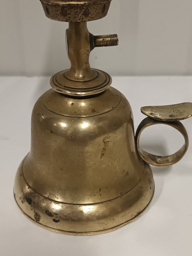 Lampe à huile en cuivre antique, Enlèvement ou Envoi