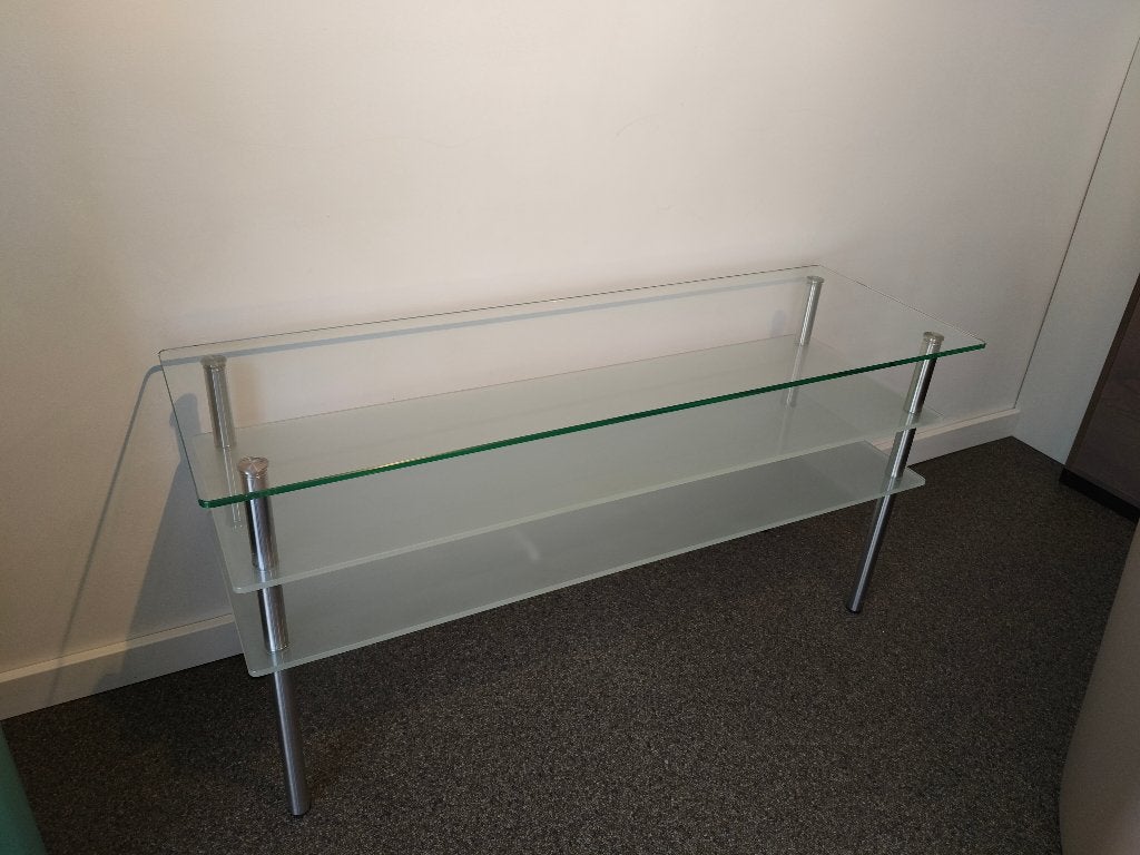 Glazen tafeltje, Ophalen, 75 cm of meer, 60 cm of meer, Rechthoekig
